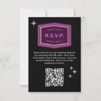 Neon Sign Vegas Weddenschap QR code Online RSVP