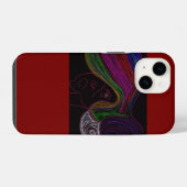 Neon Silhouet iPhone Hoesje (Achterkant horizontaal)