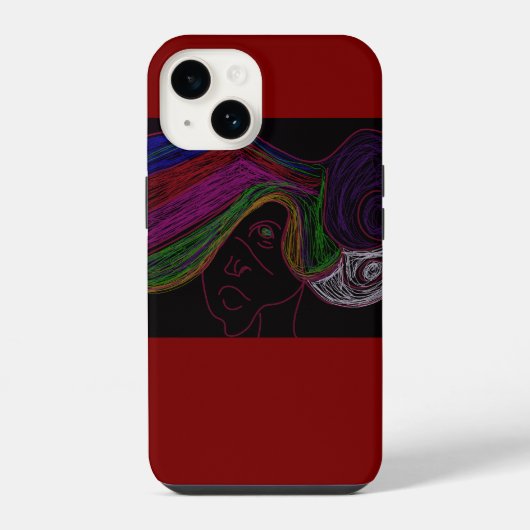 Neon Silhouet iPhone Hoesje (Achterkant)