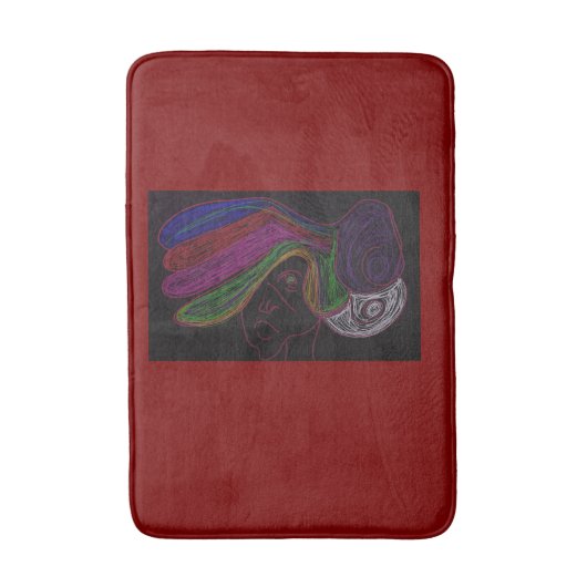 Neon Silhouette Badmat (Voorkant Verticaal)