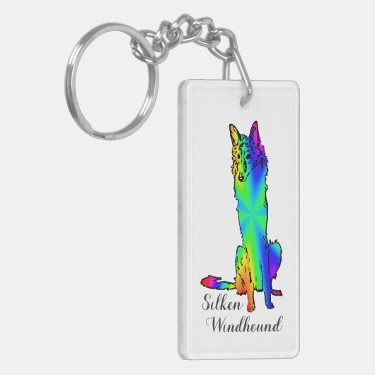 Neon Silken Windhound Sleutelhanger (Voorkant Links)
