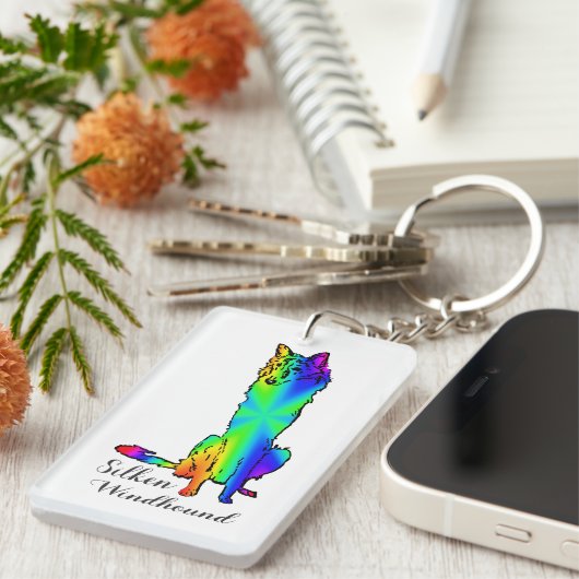 Neon Silken Windhound Sleutelhanger (Voorkant Rechts)