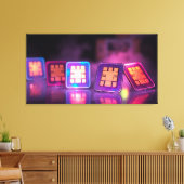Neon SIM-raster Canvas Afdruk (Insitu (Woonkamer))