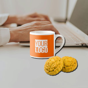 Neon sinaasappel - add logo -promo espresso kop