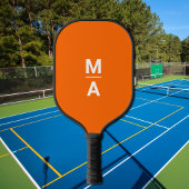 Neon sinaasappel - gedurfde monogrammen pickleball paddle