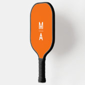 Neon sinaasappel - gedurfde monogrammen pickleball paddle (Links)