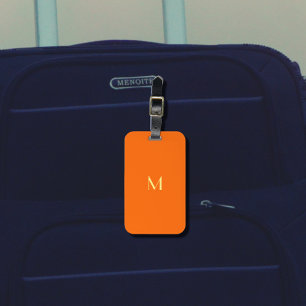 neon sinaasappel - monogram toevoegen bagagelabel