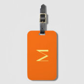 neon sinaasappel - monogram toevoegen bagagelabel (Voorkant (verticaal))