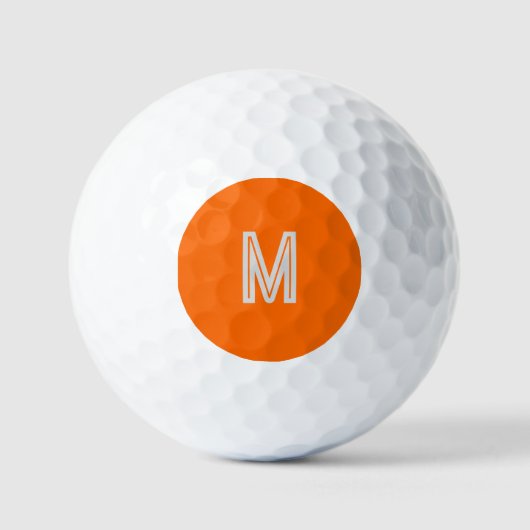 neon sinaasappel - monogram toevoegen golfballen (Voorkant)