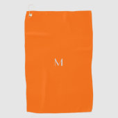 neon sinaasappel - monogram toevoegen golfhanddoek (Voorkant)