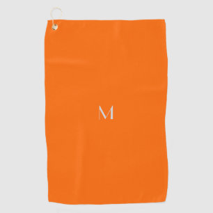 neon sinaasappel - monogram toevoegen golfhanddoek