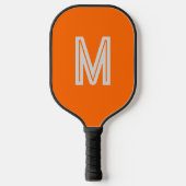 neon sinaasappel - monogram toevoegen pickleball paddle (Voorkant)