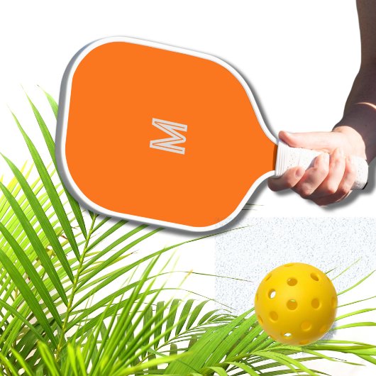 neon sinaasappel - monogram toevoegen pickleball paddle