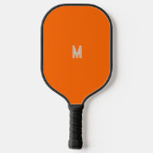 neon sinaasappel - monogram toevoegen pickleball paddle (Achterkant)