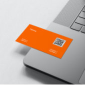 neon-sinaasappel - QR-code Visitekaartje