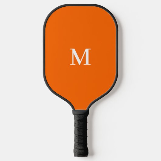 Neon Sinaasappel - uw gedurfde monogram Pickleball Paddle (Voorkant)