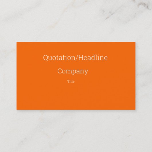 neon sinaasappel - vet QR-code Visitekaartje (Achterkant)