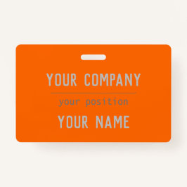 Neon sinaasappel - vetgedrukte letters - QR-code Badge