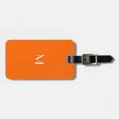 neon sinaasappel - voeg monogram bagagelabel toe (Voorkant horizontaal)