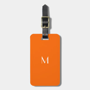 neon sinaasappel - voeg monogram bagagelabel toe