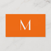 neon sinaasappel - voeg monogram visitekaartje toe (Voorkant)