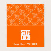 neon sinaasappel - voeg uw logo visitekaartje toe (Buitenkant ongevouwen)
