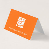 neon sinaasappel - voeg uw logo visitekaartje toe (Voorkant)