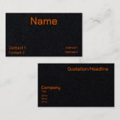 Neon sinaasappel & zwart visitekaartje (Voorkant / Achterkant)