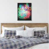 Neon Sinterklaas Canvas Afdruk (Insitu (Slaapkamer))