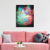 Neon Sinterklaas Canvas Afdruk (Insitu (Woonkamer))