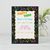 Neon Six Seven Birthday Kaart (Staand voorkant)