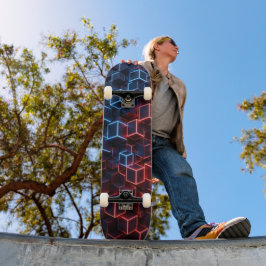 Neon Skateboard - Middernacht Navy Crimson 3D Kubu