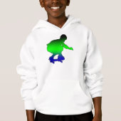 Neon skateboarder jongens hoodie (Voorkant)
