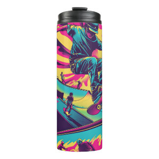 Neon Skatepark Action Tumbler Thermosbeker