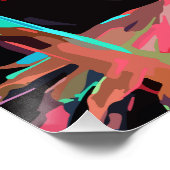 Neon Skelet Omarming Kunstfusie Perfect Poster (Hoek)