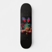 Neon Skelet Omarming Kunstfusie Persoonlijk Skateboard (Voorkant)