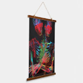Neon Skelet Omhelzing Kunstfusie Hangend Wandkleed (Gebogen)