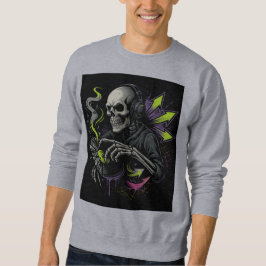 Neon Skeleton DJ Bass Waves Trui
