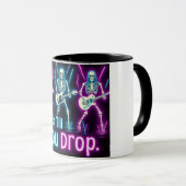 Neon Skeletons Rock Hard Halloween Mok (Voorkant rechts)