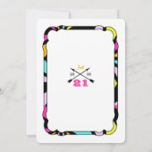 Neon Skeletten Bewaar de Datum Save The Date (Achterkant)