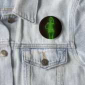 Neon Skelton Ronde Button 5,7 Cm (In situ)