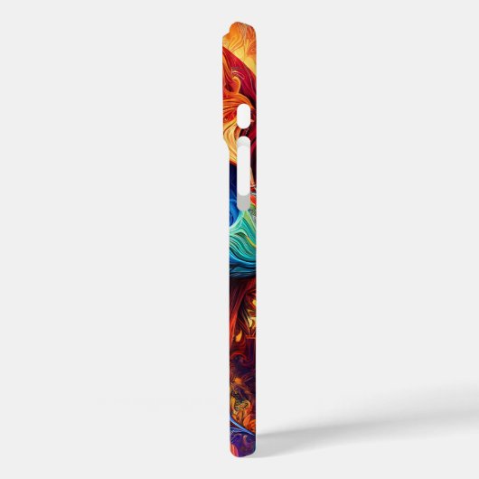 Neon Skull Art Psychedelic Phone Case (Achterkant / Links)