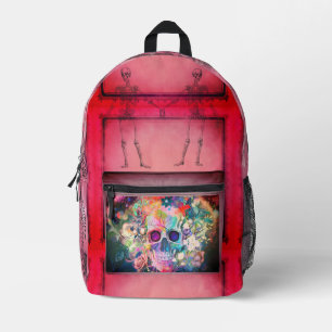 Neon Skull Bedrukte Rugzak
