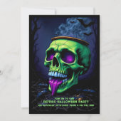 Neon Skull Cauldron spookachtig Gotisch Halloween  (Voorkant)