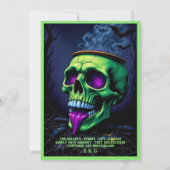 Neon Skull Cauldron spookachtig Gotisch Halloween (Achterkant)