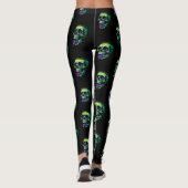 Neon Skull Cauldron spookachtig Gotisch Halloween  Leggings (Achterkant)