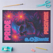 Neon Skull Empowering Words Pride Decoupage Papier (Craft)
