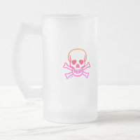 Neon Skull frosted mok