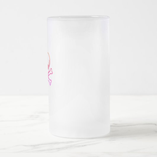 Neon Skull frosted mok (Center)