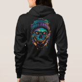 Neon Skull: Graffiti Gloeit Hoodie (Achterkant)